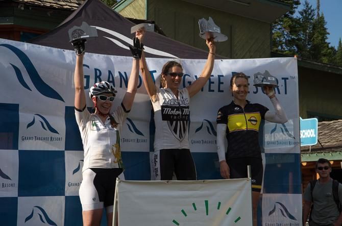 Women's podium at the Pierre's Hole 100