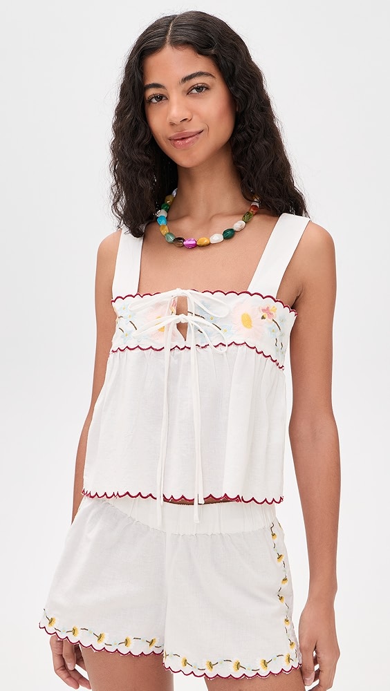 Ciao Lucia Ander Embroidered Top