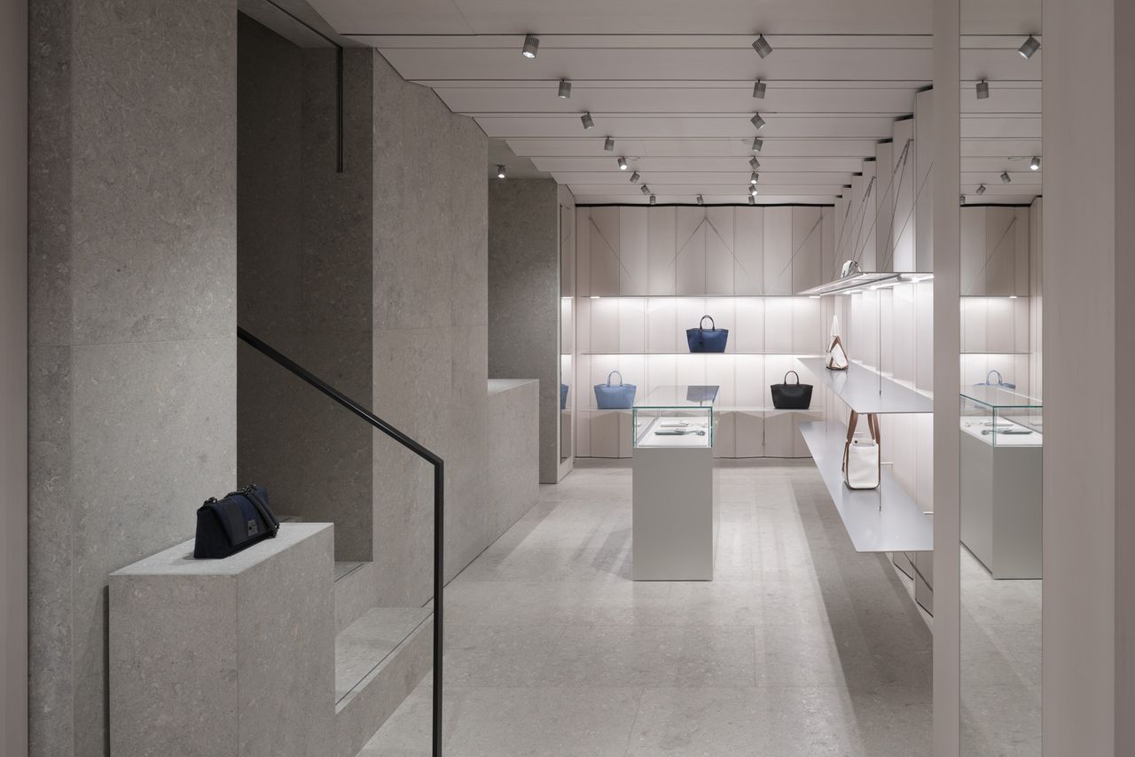 david chipperfield architects for akris store concept showing the interior of the ginza store