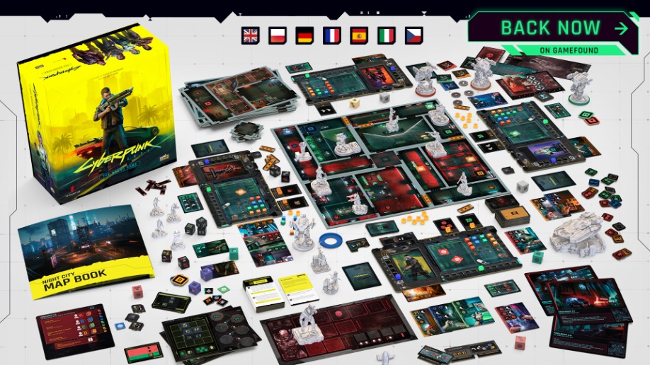 The official Cyberpunk 2077 board game hit over 1,000% of its crowdfunding goal in just four hours, and it's not slowing down