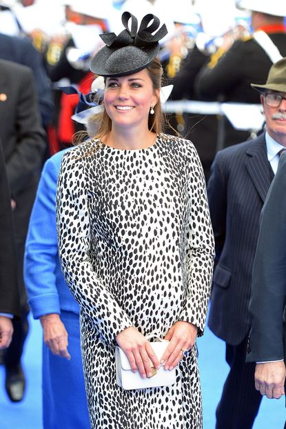 Kate Middleton and baby bump at cruise liner naming ceremony