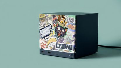 Valve's Steam Machine with a custom faceplate