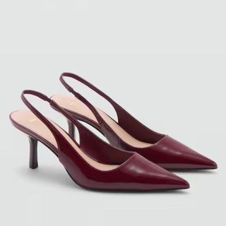 burgundy slingback heels