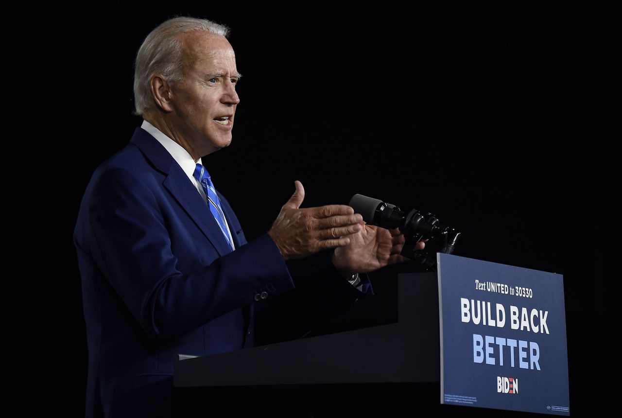 Joe Biden speaks in Delaware