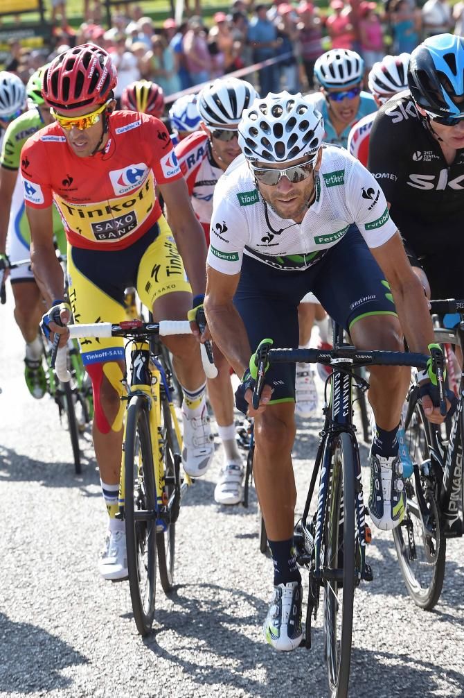 Alejandro Valverde (Movistar) responds to the attacks