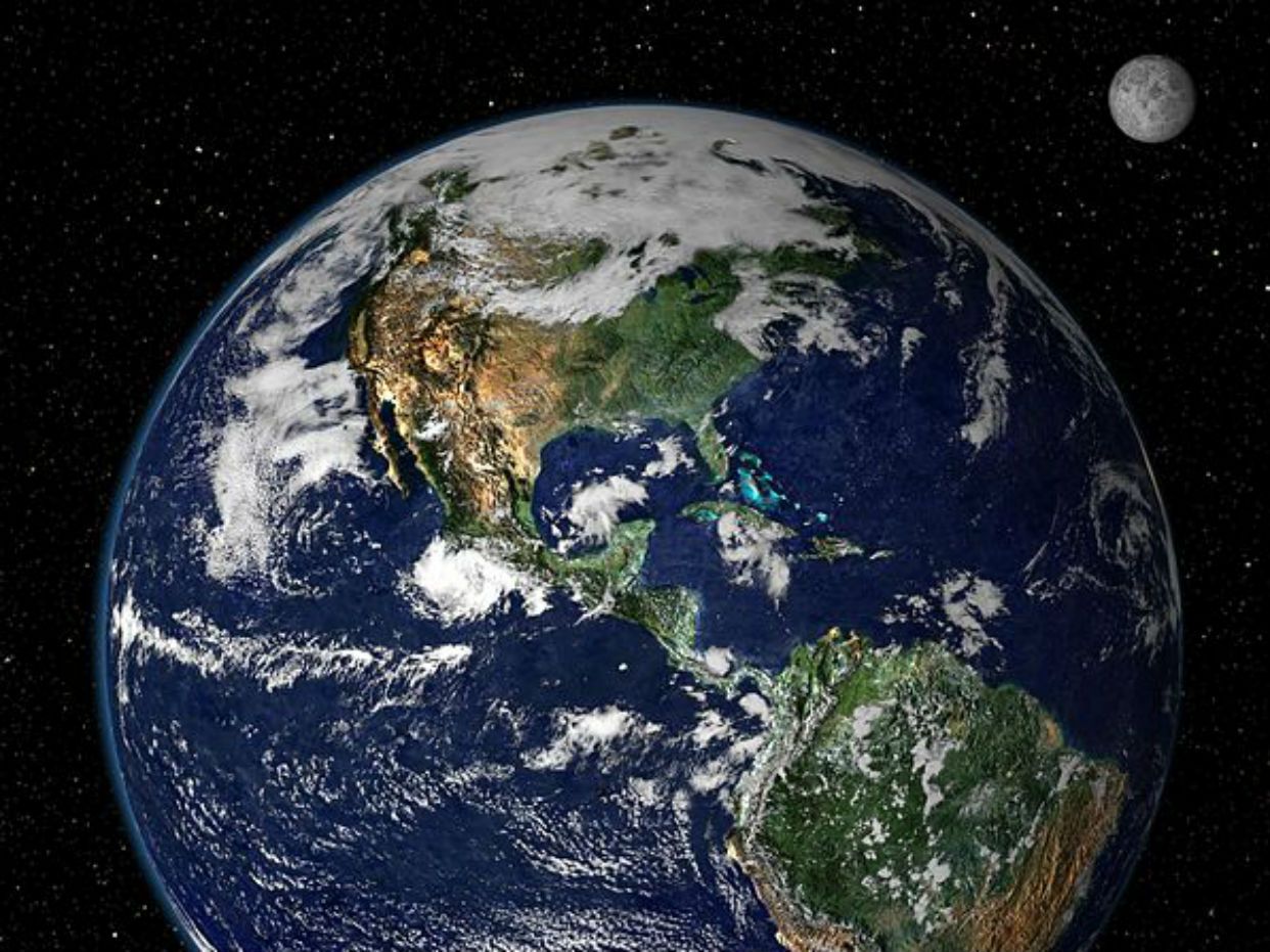 Earth as viewed from space 