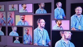 A montage of AC's Michael Hicks taken by the Galaxy S23 Ultra's 200MP camera in the San Francisco Galaxy Experience store