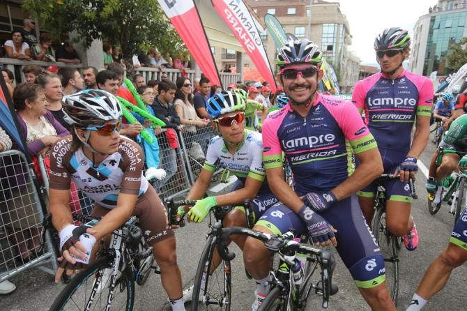 On the startline at the Vuelta