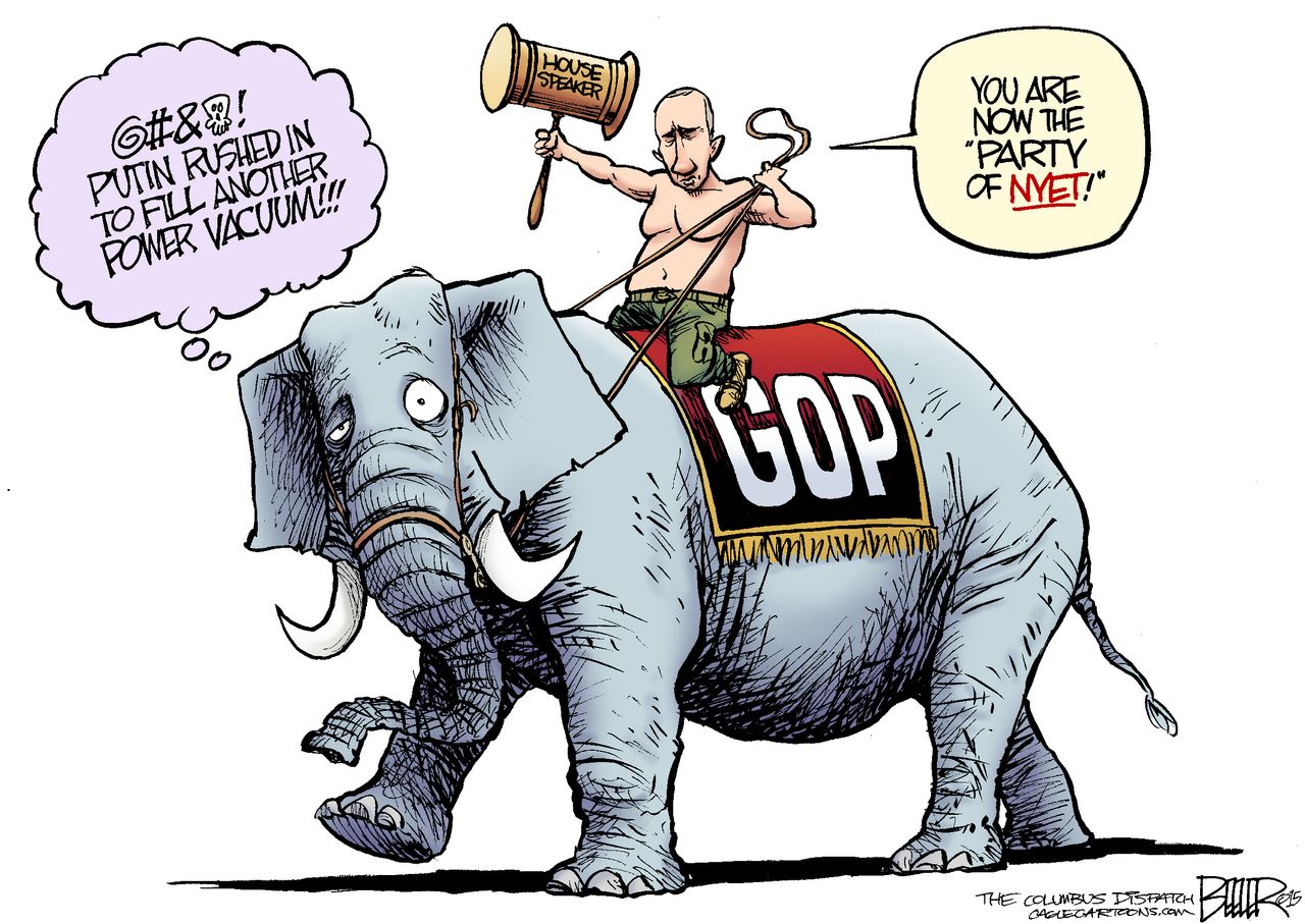 Editorial cartoon World GOP House Speaker Vladimir Putin