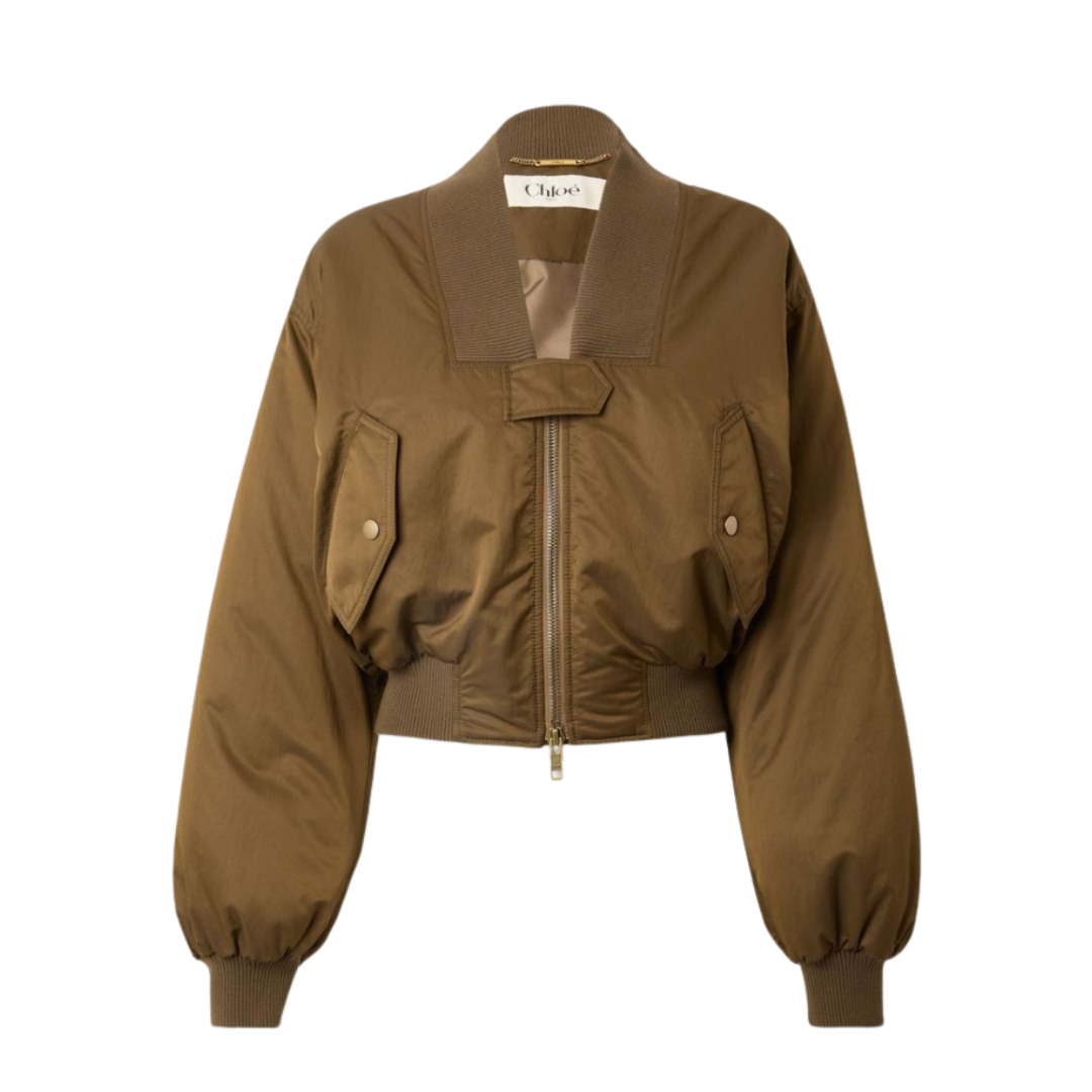 CHLOÉ, Cropped Shell Bomber Jacket