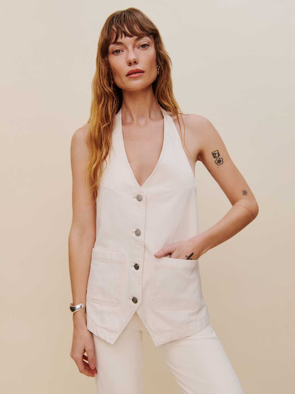 Brittany Denim Halter Top