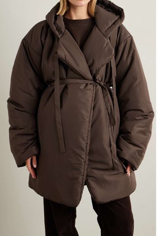 NORMA KAMALI Sleeping Bag hooded padded shell coat