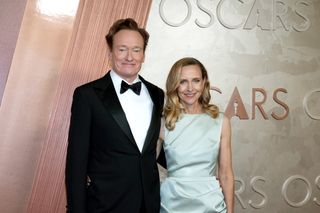 Conan O'Brien and his wife Liza Powel O'Brien at the Oscars 2025