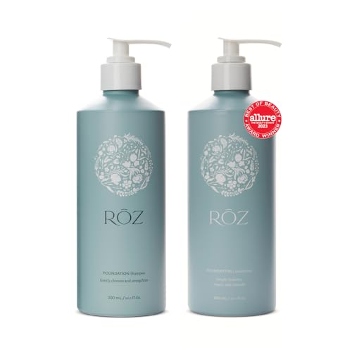 R&amp;#332;z Foundation Shampoo and Conditioner Set Duo - Sulfate-Free Hydrating Shampoo and Conditioner for Women &amp;amp; Men - All Hair Types | Vegan, Color-Safe, Silicone &amp;amp; Paraben-Free | 10.1 Oz Each