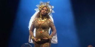 Beyonce Knowles performing at The Grammys