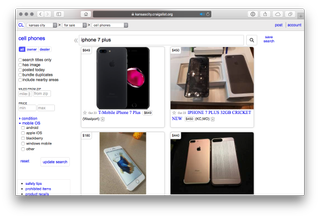 Craigslist iPhone sale page