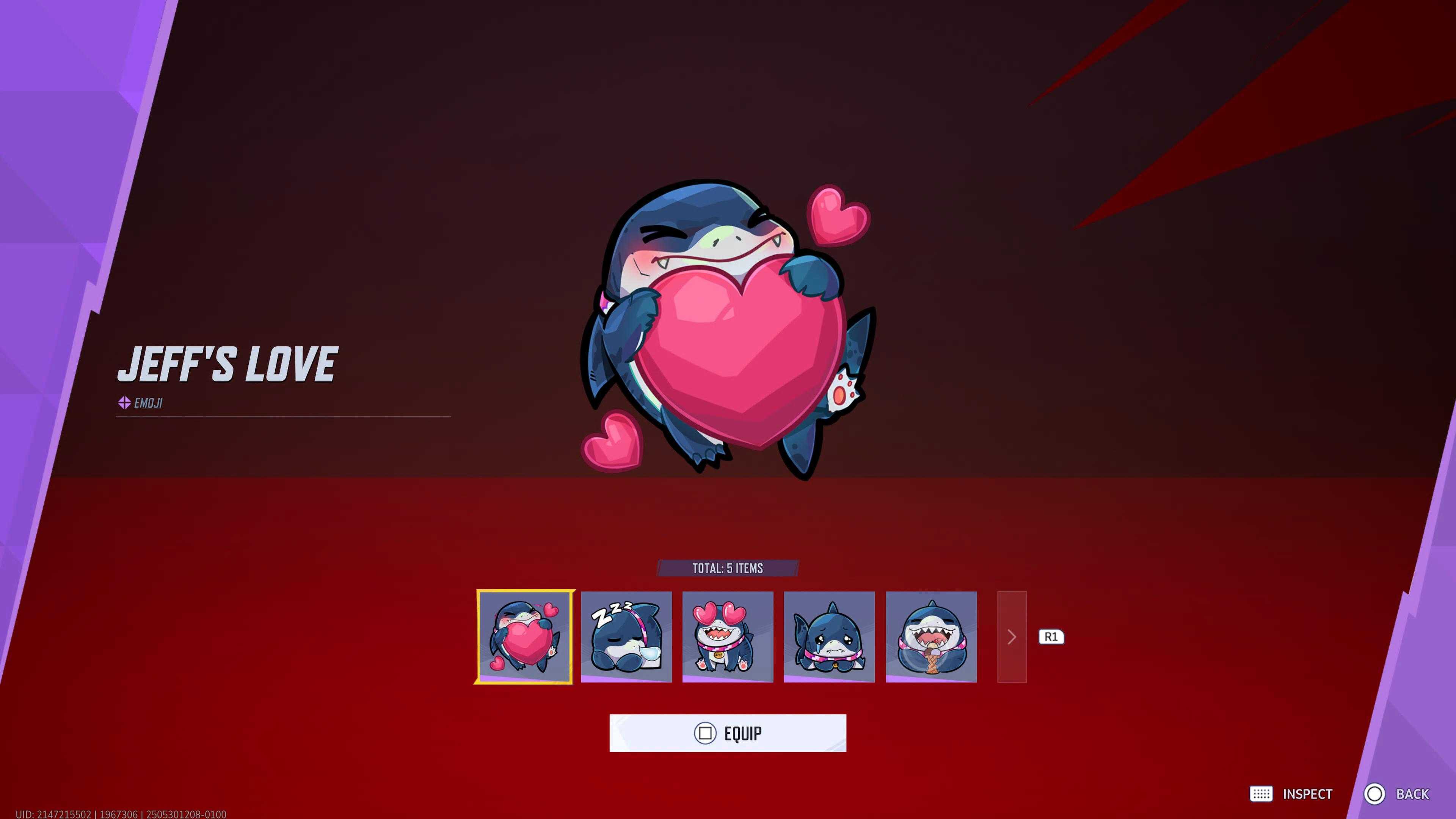 Jeff Emotes shown in the Marvel Rivals rewards menu