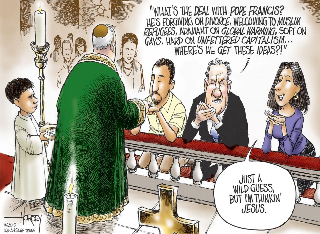 Editorial cartoon World Pope Francis Divorce