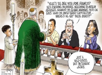 Editorial cartoon World Pope Francis Divorce