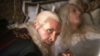 Paddy Considine as Viserys and Sian Brooke as Aemma