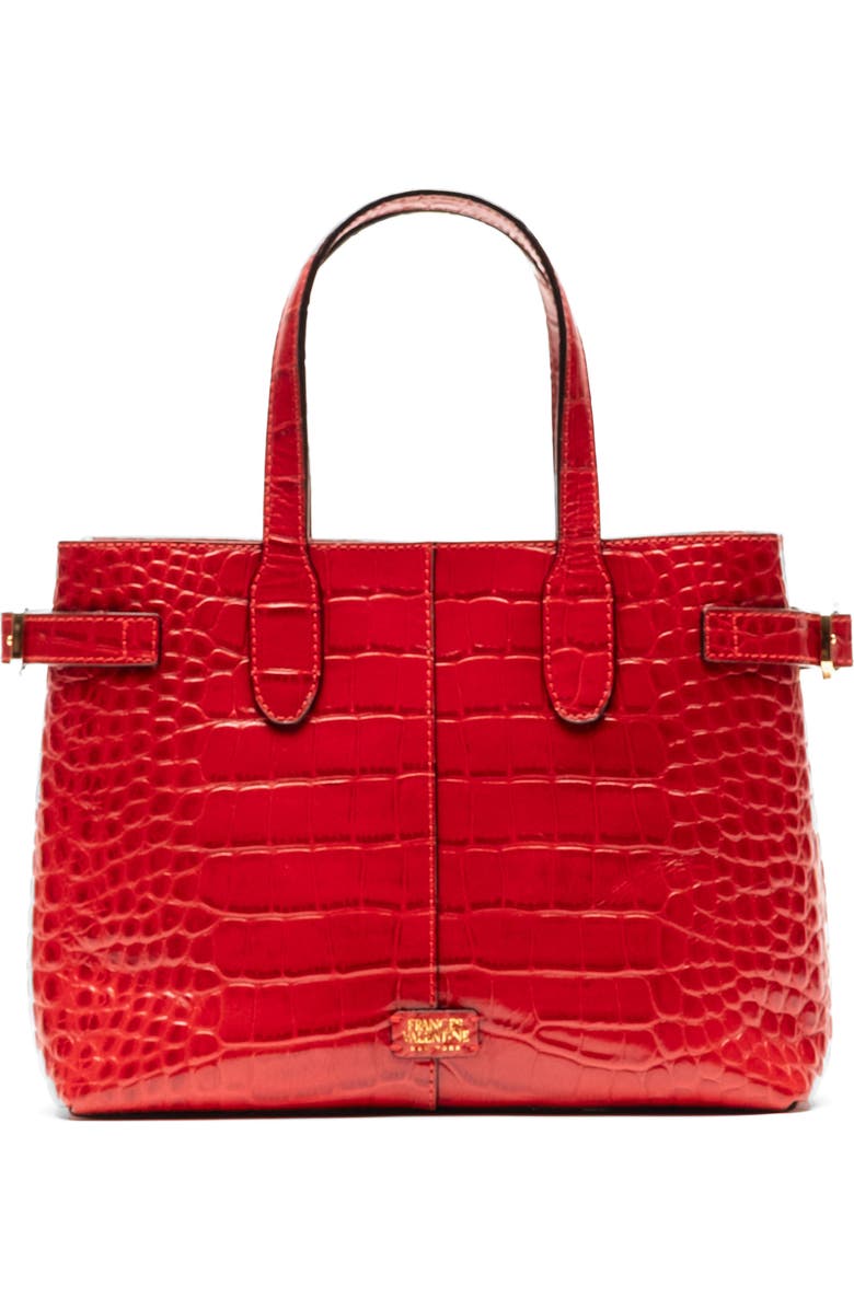 Amalie Croc Embossed Leather Shoulder Bag