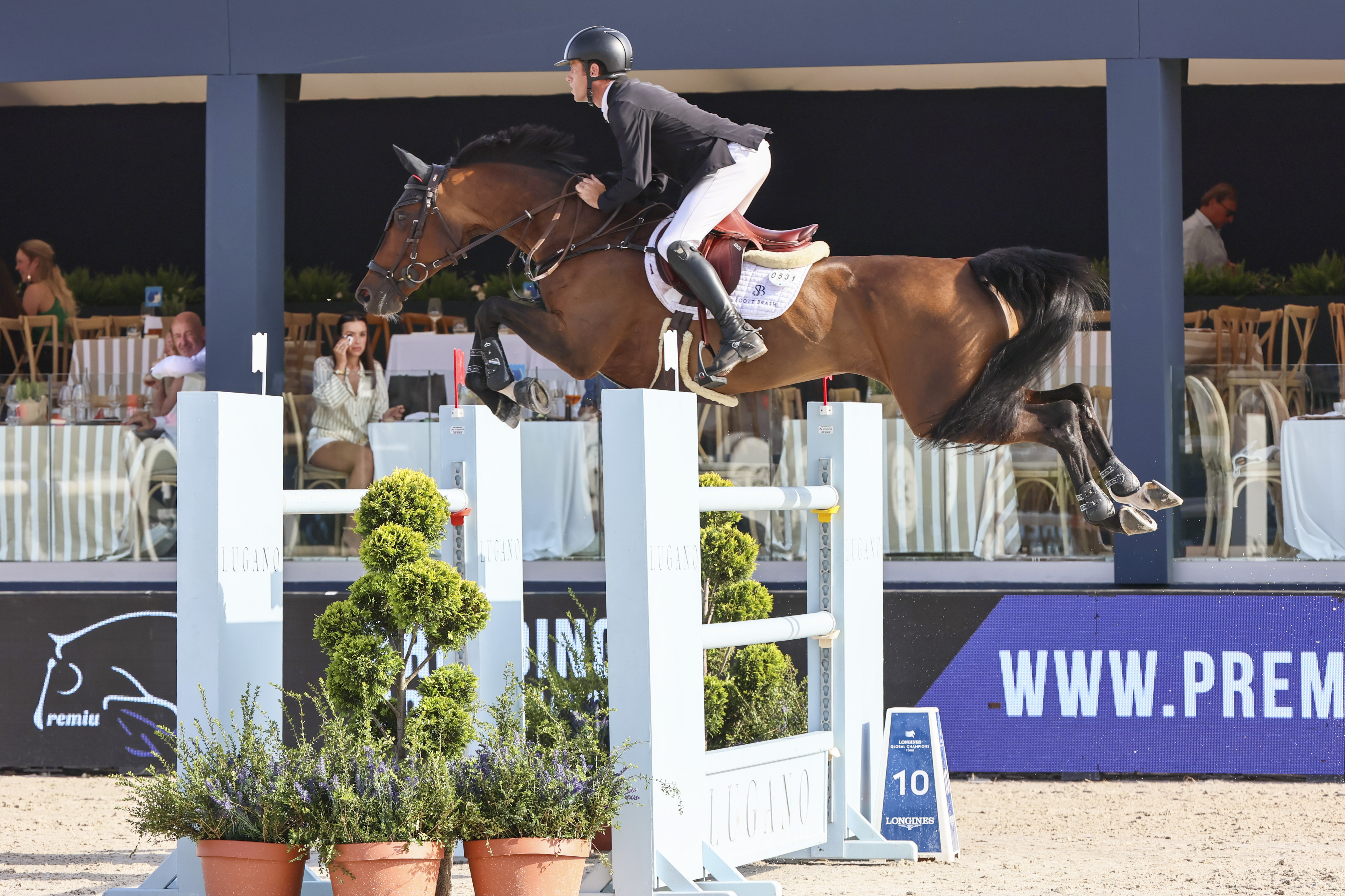 International showjumping news: Scott Brash and Hello Chadora Lady win the Longines Global Champions Tour grand prix of St Tropez.