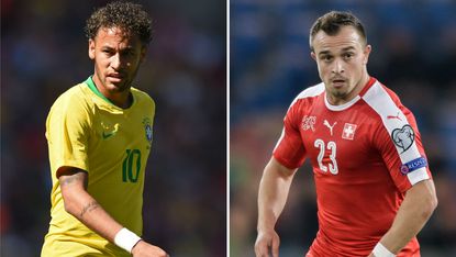 Brazil vs. Switzerland World Cup group E Neymar Xherdan Shaqiri