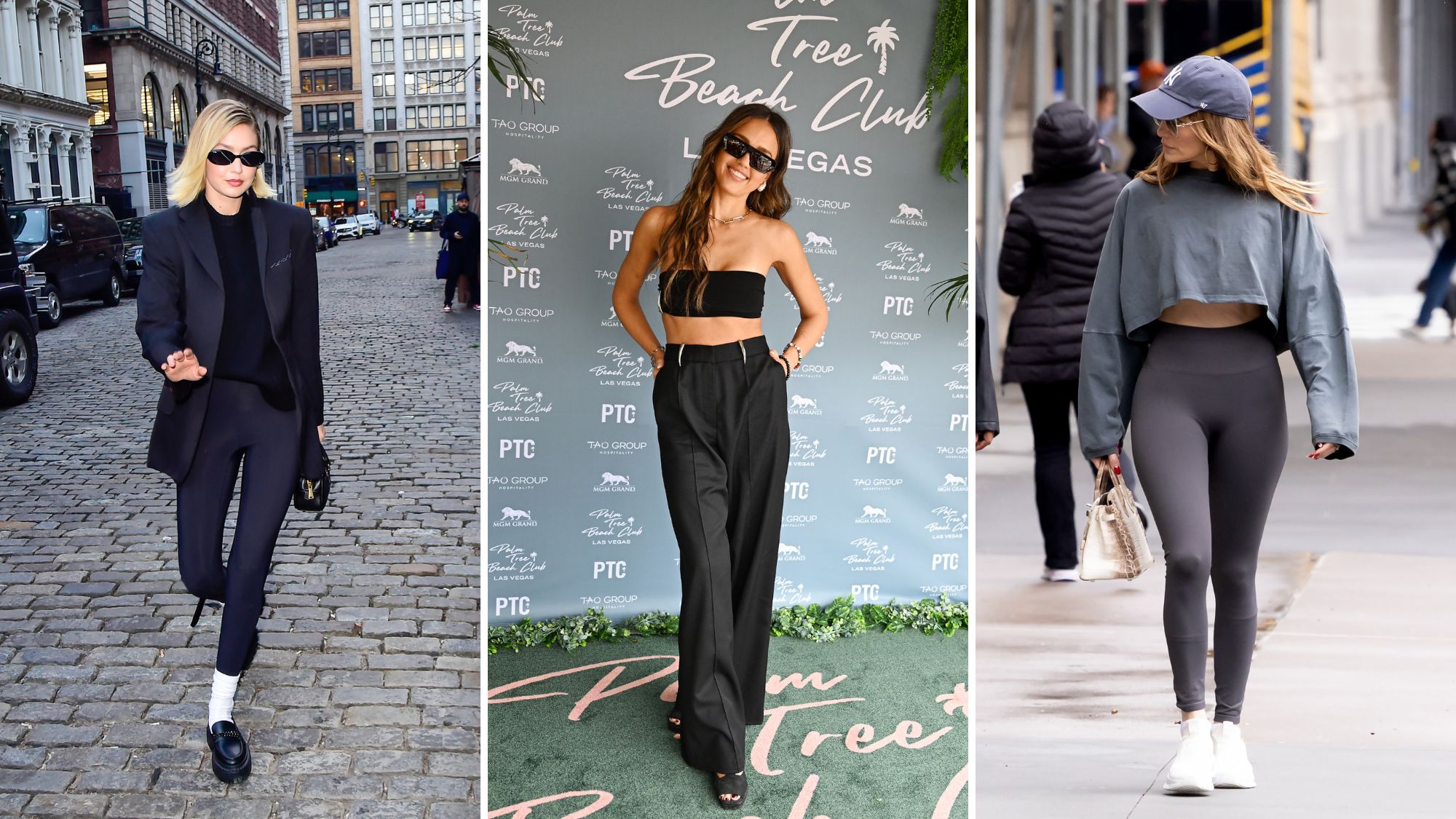 Gigi Hadid, Jessica Alba and Jennifer Lopez on their way to a combat training class