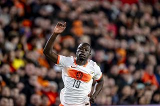 Brian Brobbey of the Netherlands during the friendly international match between the Netherlands and Ecuador at Philips Stadium in Eindhoven, Netherlands, on March 31, 2026. (Photo by Stefan Koops/EYE4IMAGES/NurPhoto via Getty Images)