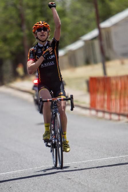 Janel Holcomb (Optum) takes the win after a long solo break.