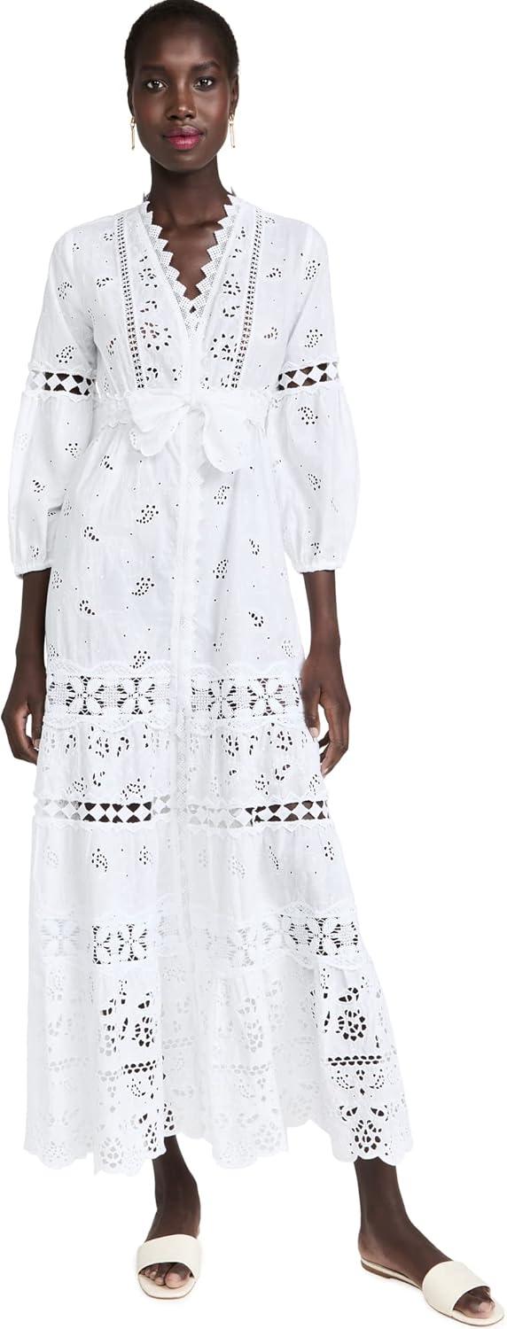 Temptation Positano Women's California Eyelet Dress, White, M