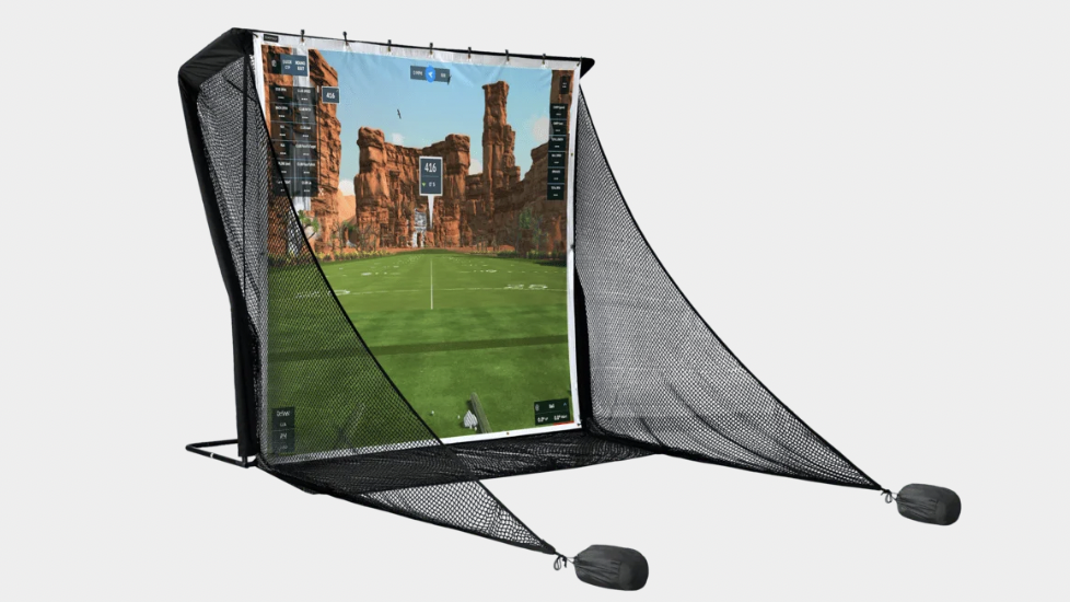 Photo of the SimSpace Deluxe Practice Net with impact screen