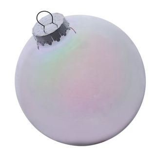 150mm Jumbo Shatterproof Round Christmas Ornament, Clear Iridescent, Holiday Time