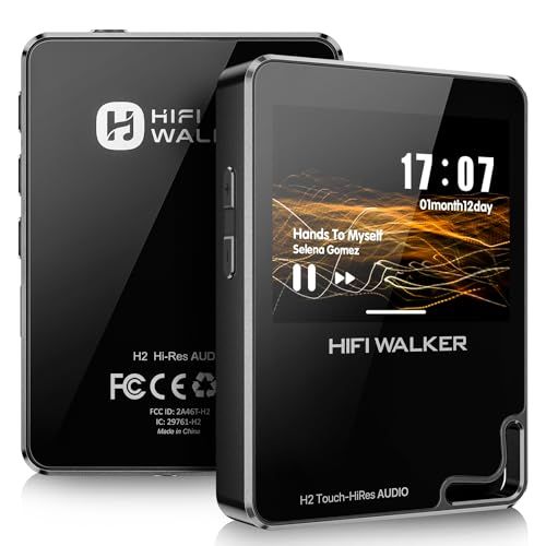 Hifi Walker H2 Touch Hi-Res Mp3 Player With Bluetooth, 2.4" Hd Touchscreen, Lossless Dsd Flac Music Player, 64gb Memory Card Included, Supports Up to 512gb