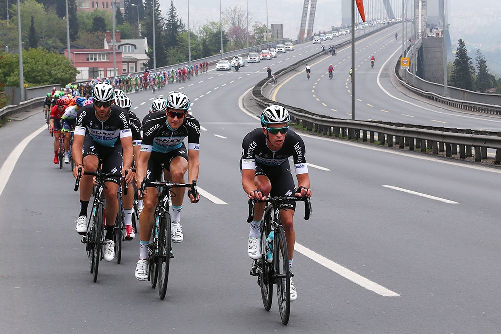 Etixx-Quick Step were riding for Mark Cavendish on the sprint friendly stage