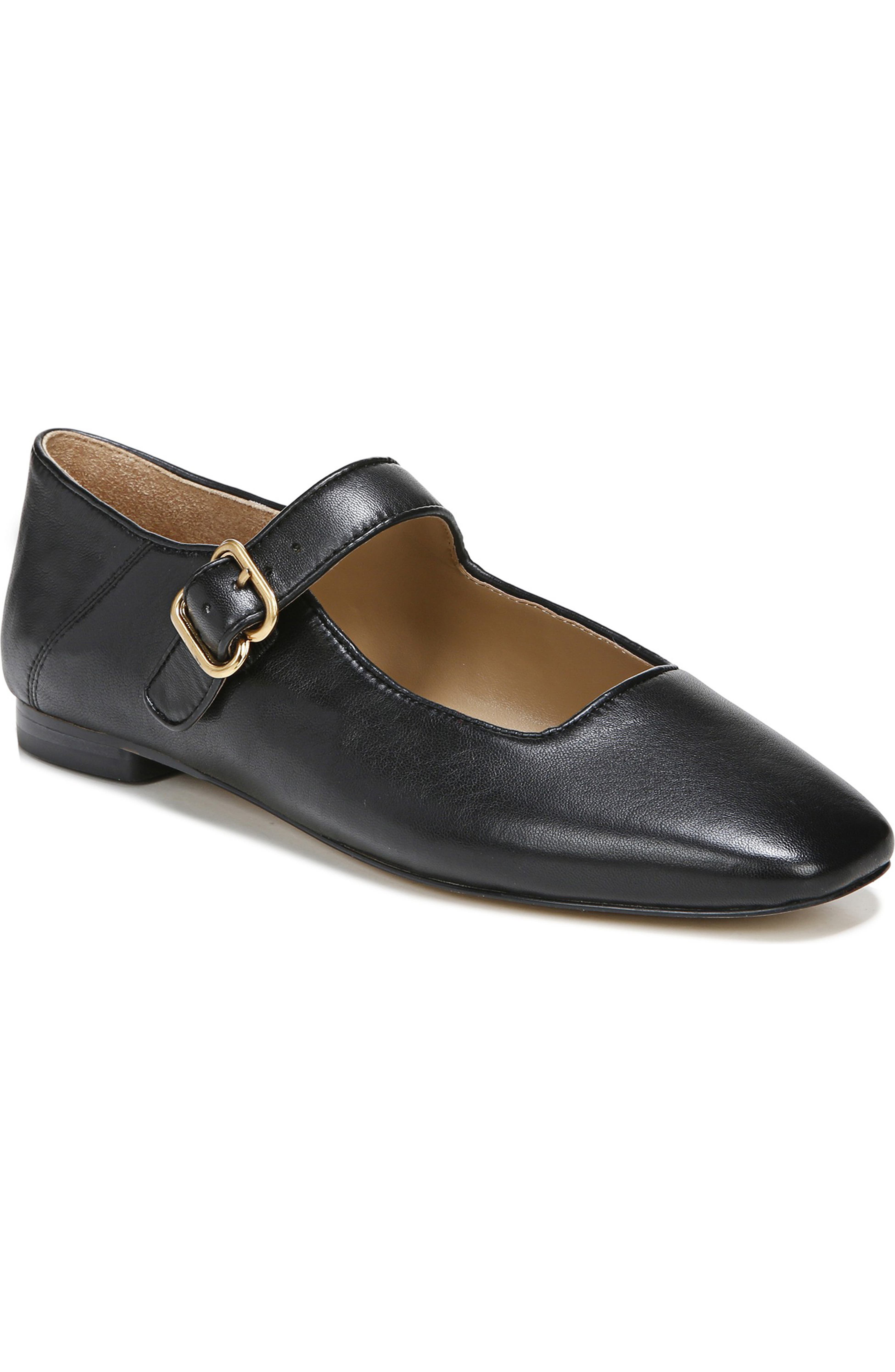 Black Mary Jane flats