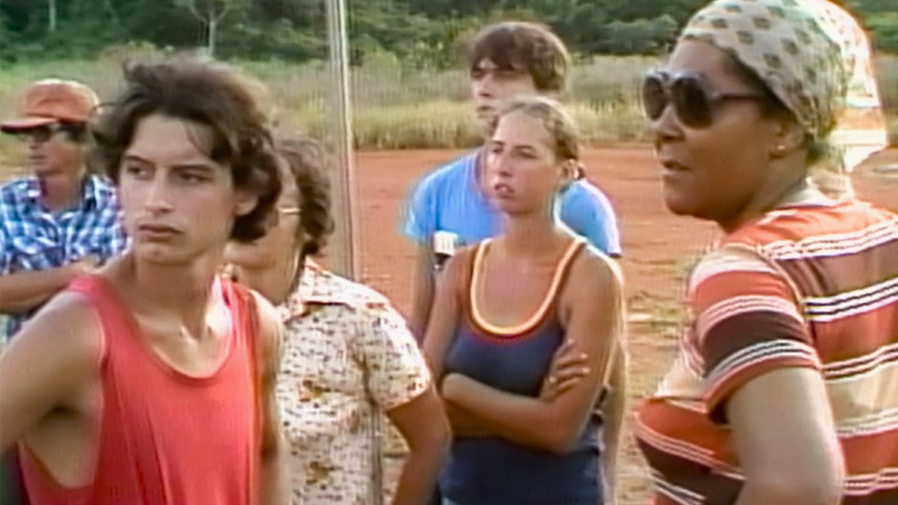 Members of the Peoples Temple at Jonestown in archival footage in Cult Massacre: One Day in Jonestown