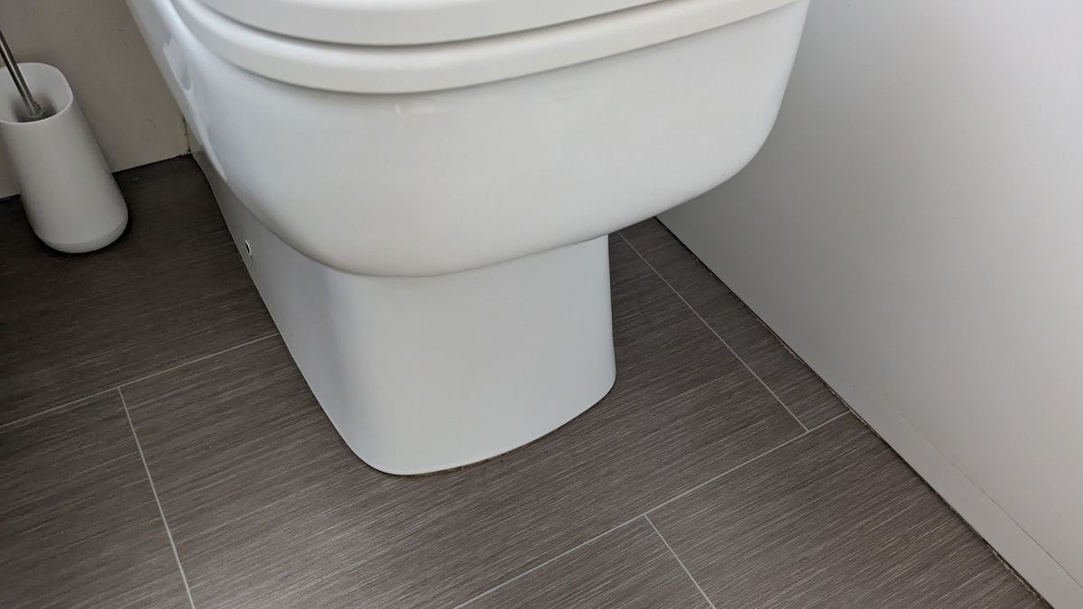 Base area around toilet