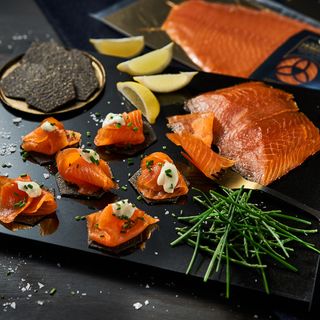 Salmon canapes