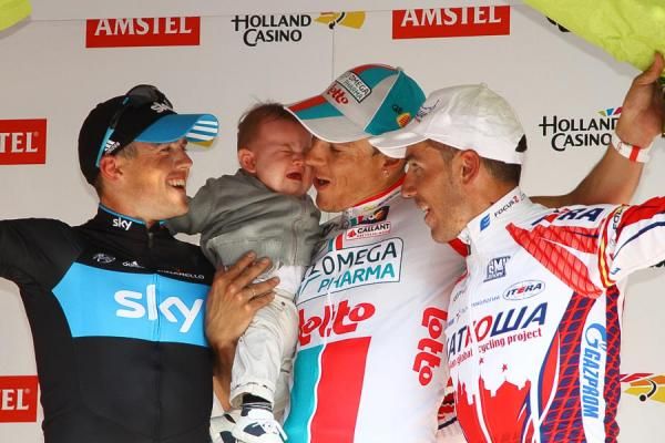 Not everyone was happy to be standing on the podium