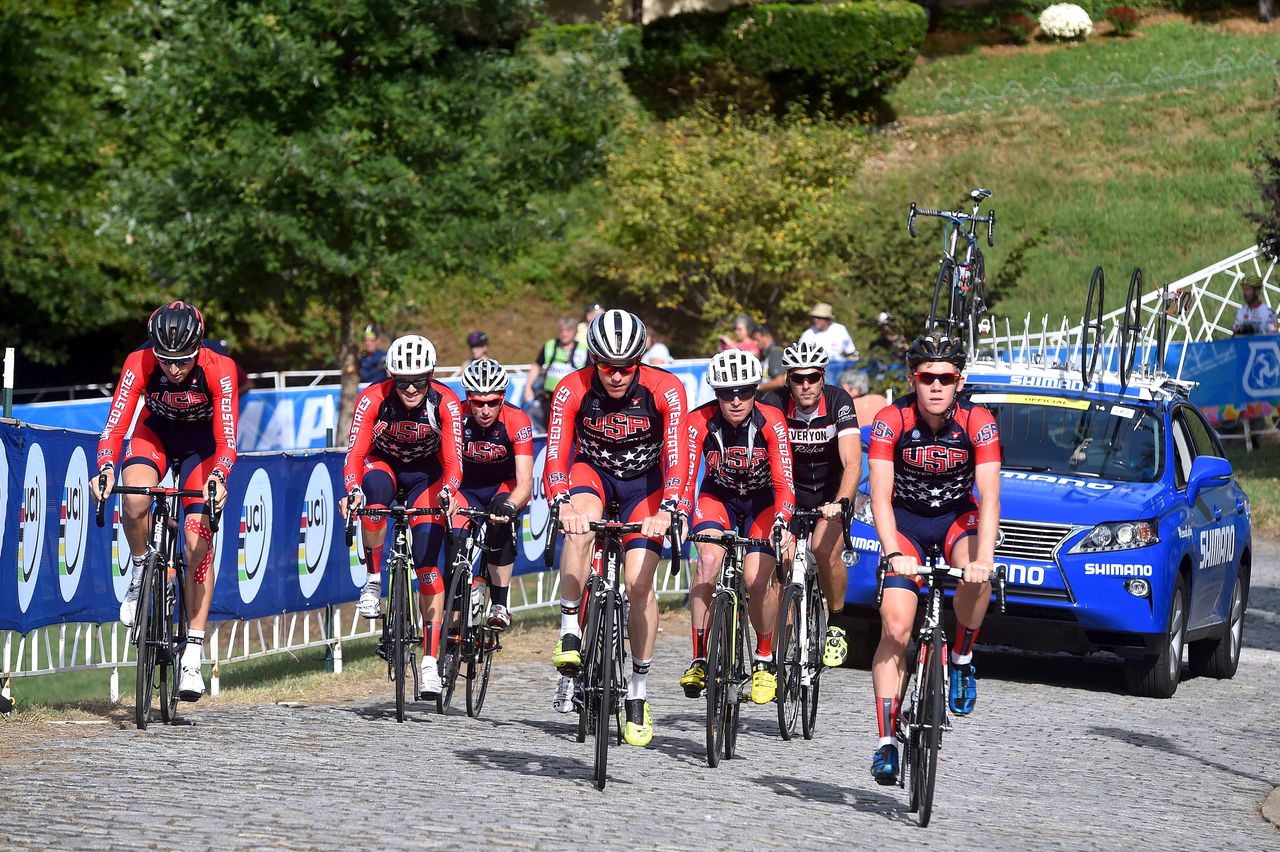 The USA national team riding as one