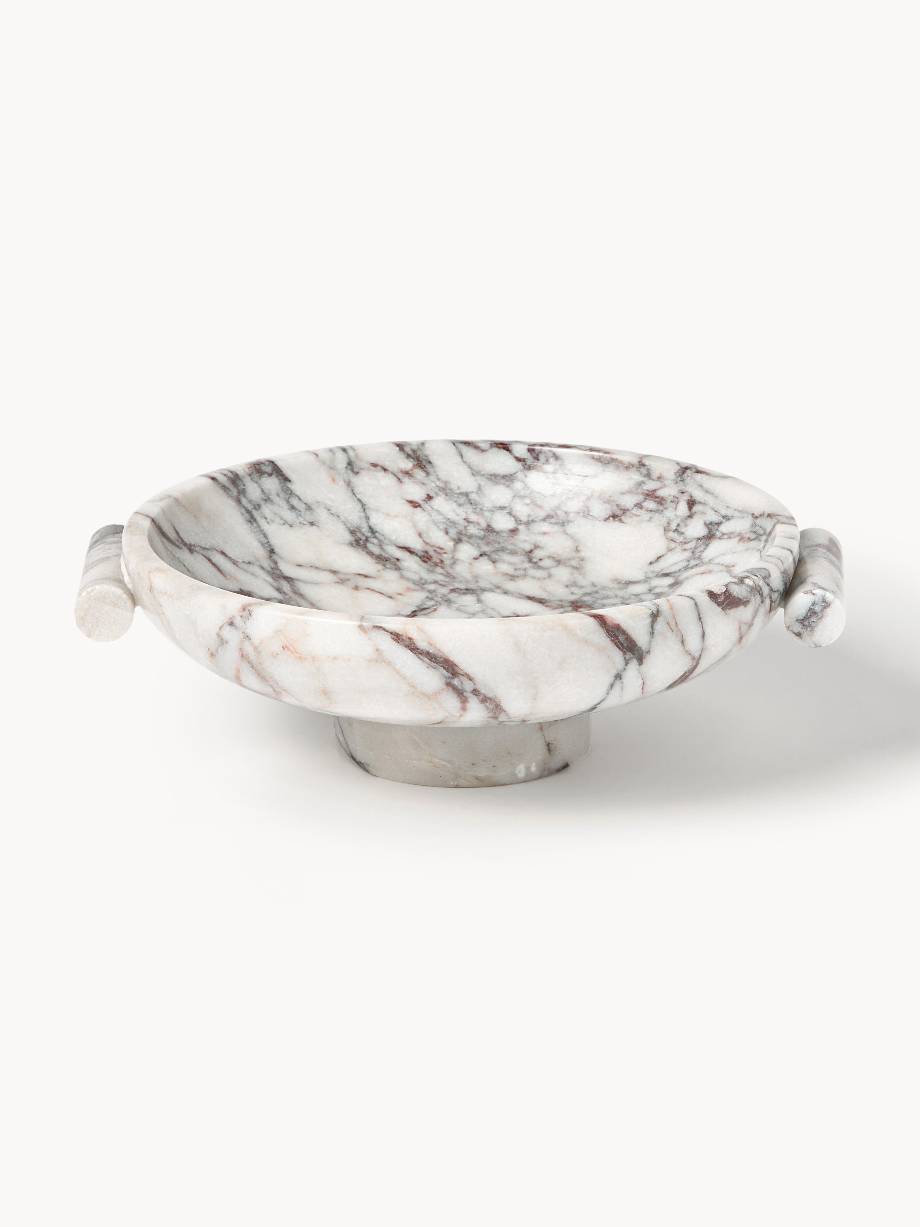 Calacatta Viola Marble Decorative Bowl Fossil, H 10 Cm