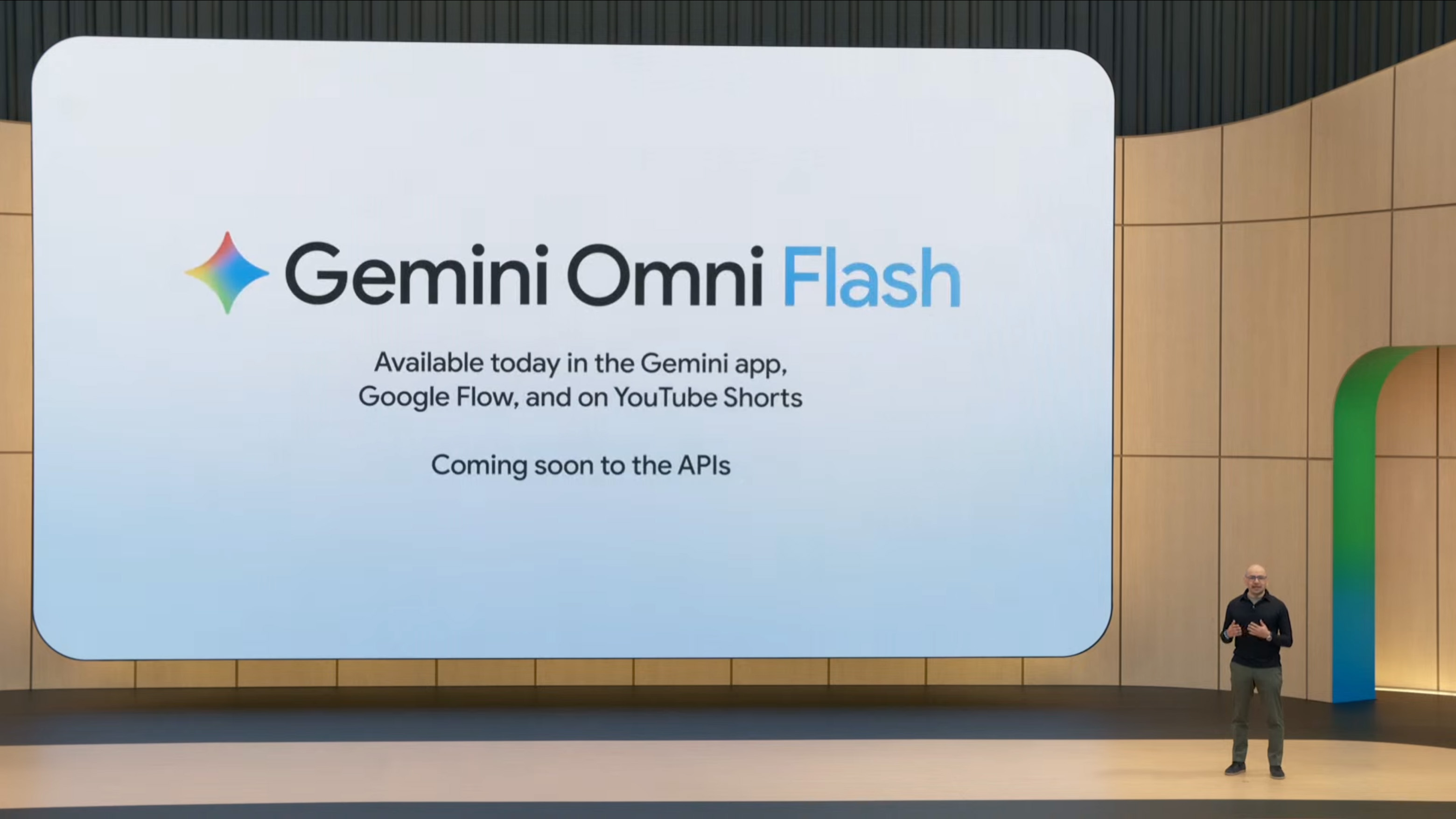 Gemini Flash on stage at Google I/O 2026