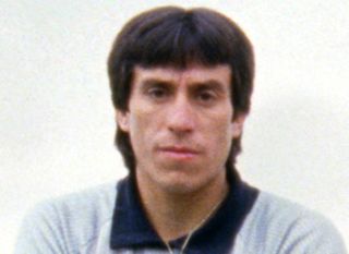 Chilean goalkeeper Roberto Rojas pictured in 1985