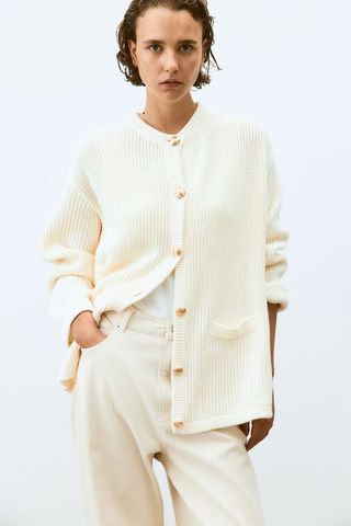 Rib-Knit Cardigan