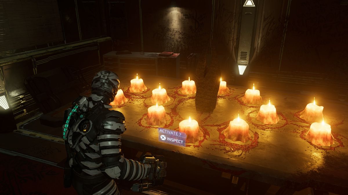 Dead Space Marker Fragments altar for placing them