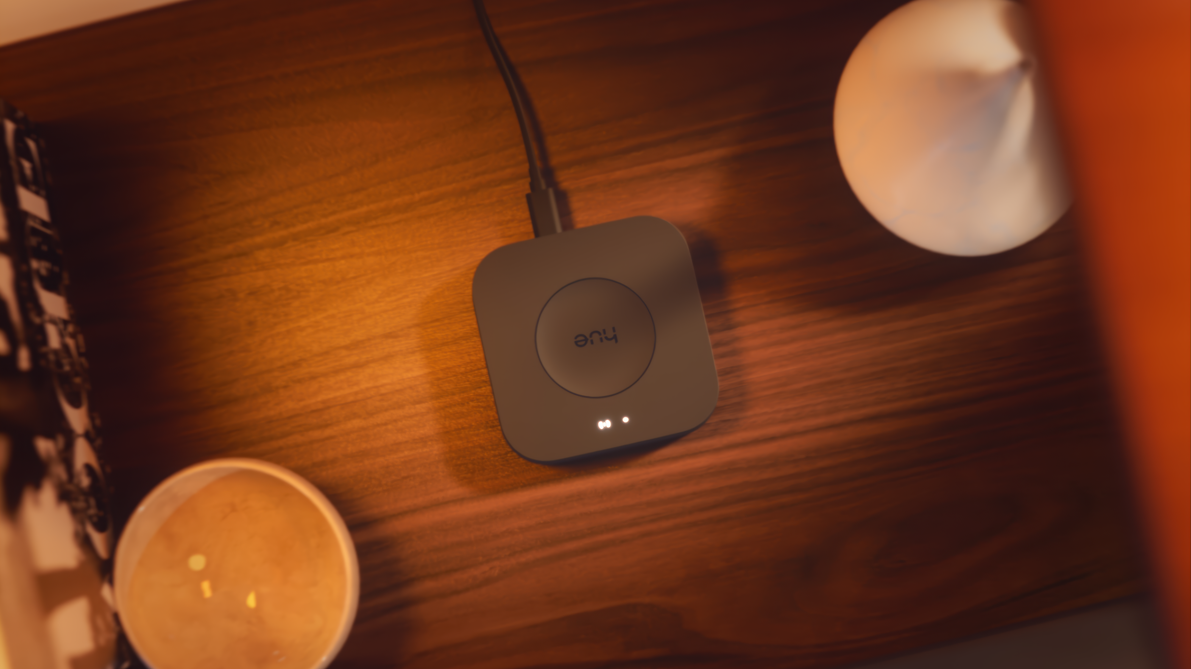 The Philips Hue A19 lightbulb and Bridge Pro.