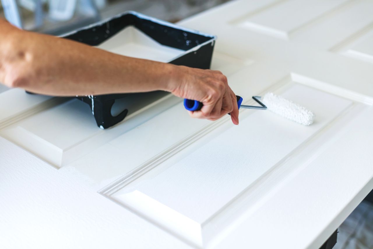 Painting a door