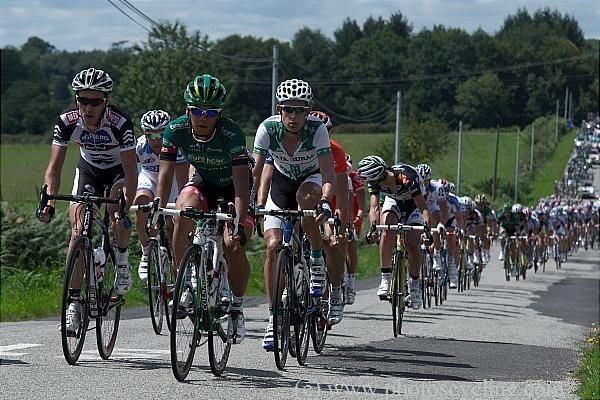 Gregory Habeaux riding near the front.