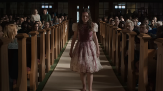 A girl covered in blood in the trailer for The Exorcist: Believer.